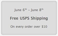 Free USPS shipping on orders over $10