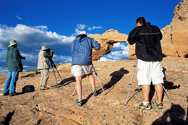 Photographers shooting canyon