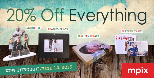 Mpix 20% off everything sale, June 9-12