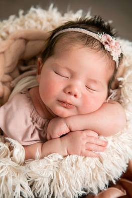 sleeping posed newborn