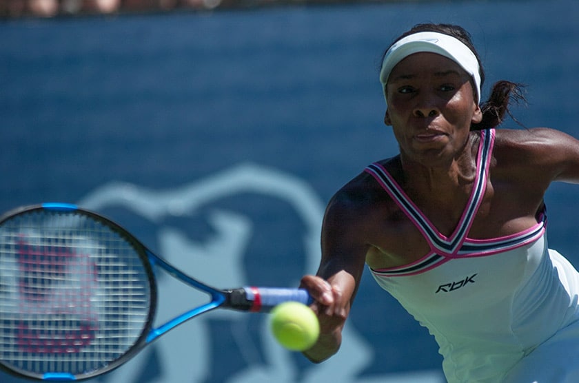 Venus Williams tennis action shot