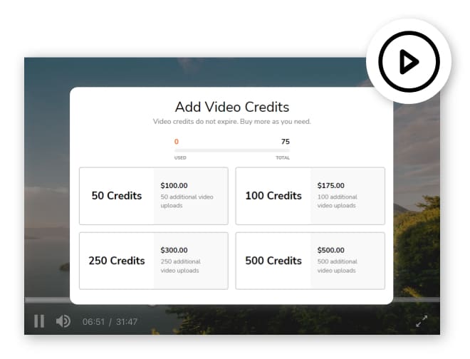 add video credits to your account