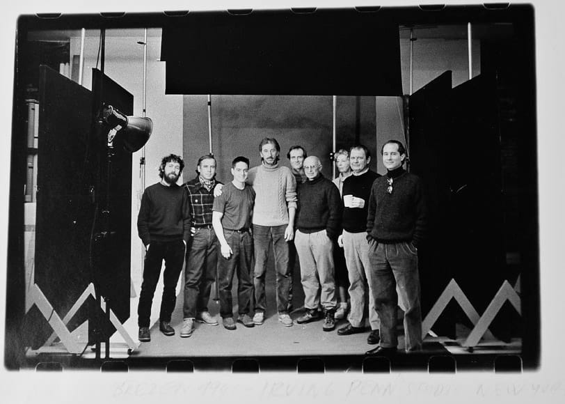 Image of Irving Penn's studio, with Penn and friends. Image by Jiri Polacek.