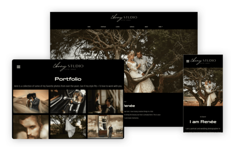example of online photography portfolio wedding example