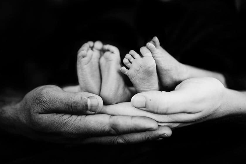 father and baby photography
