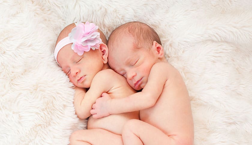 newborn photography twin idea