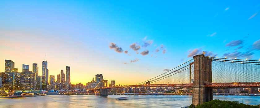 panorama cityscape with bridge