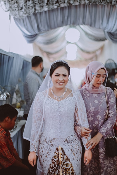 bride walking down aisle