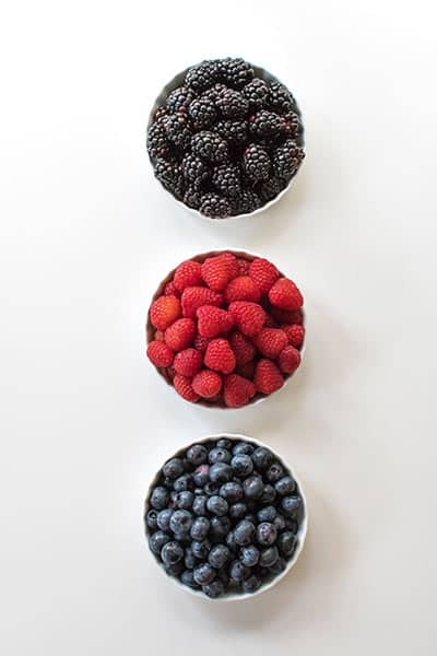 berries in bowls