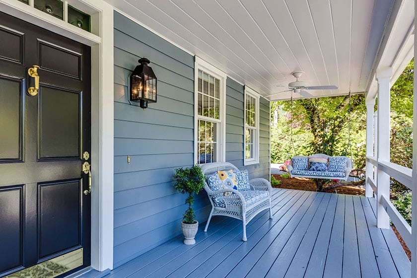 blue front porch