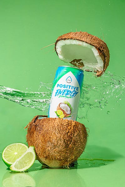 coconut drink with splash