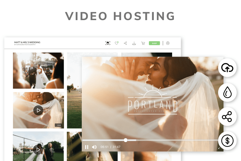 preview of the Zenfolio video hosting feature for videographers and photographers