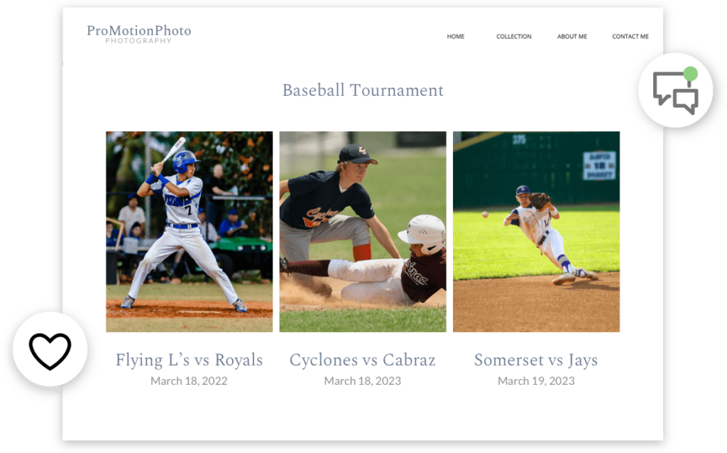 Build A Sports Photographer Portfolio site Zenfolio