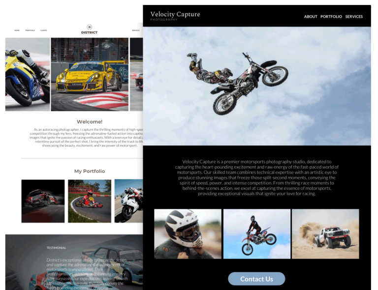 Create Your Online Sports Photography Portfolio