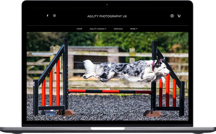 Agility Photography UK sports portfolio website