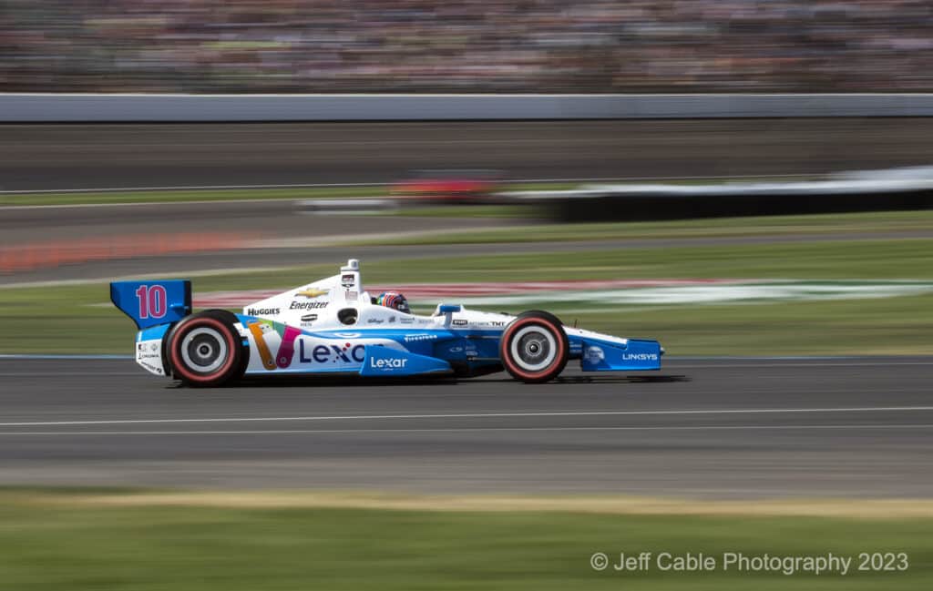 Lexar car with panning blur at Indy Grand Prix