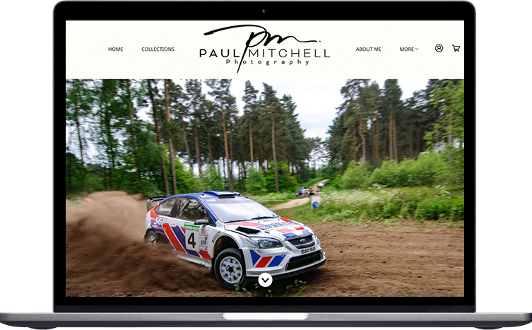 Paul Mitchell Photography sports portfolio website