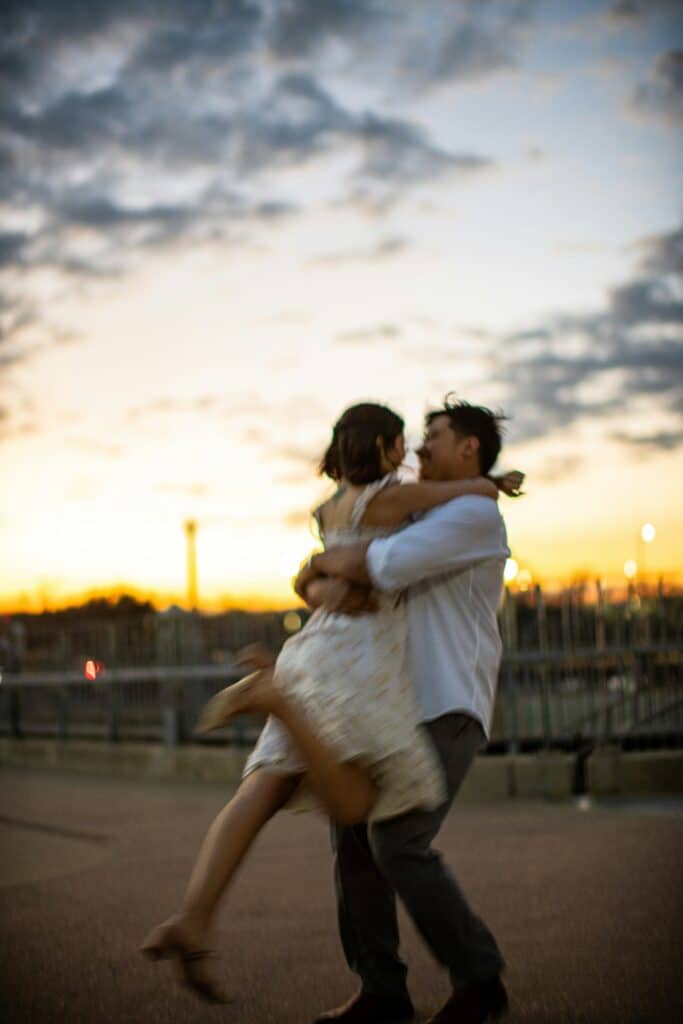 2. Blurry movement wedding portrait