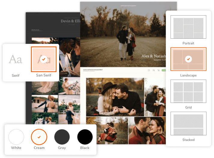 customizable photo galleries clean