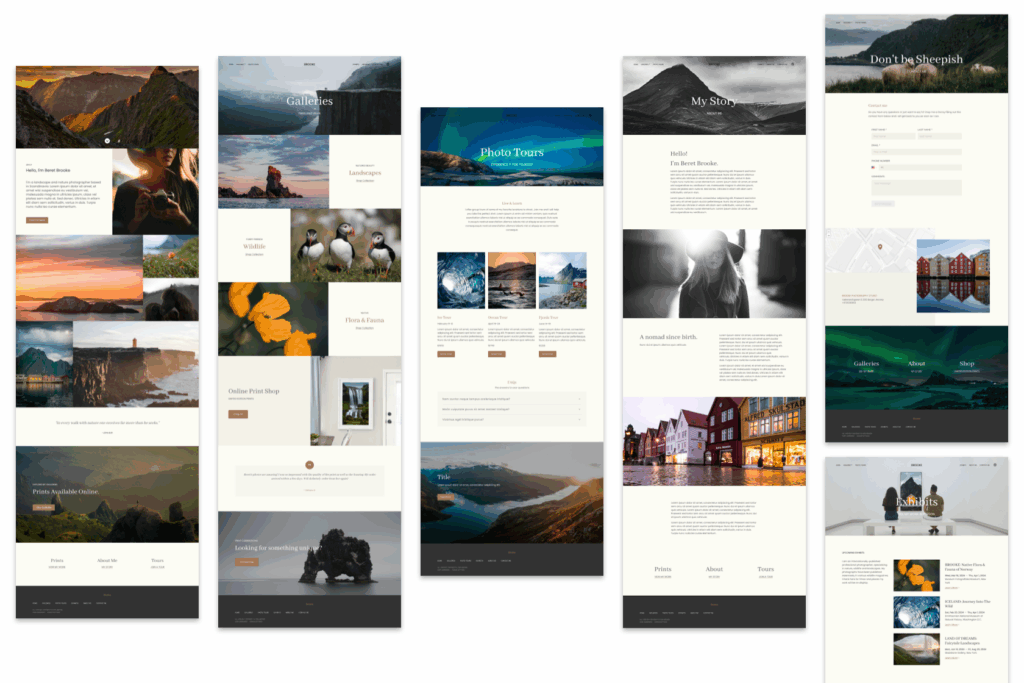 Zenfolio Brooke photography website template