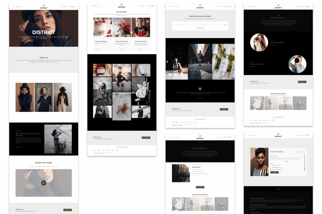Zenfolio District photography website template