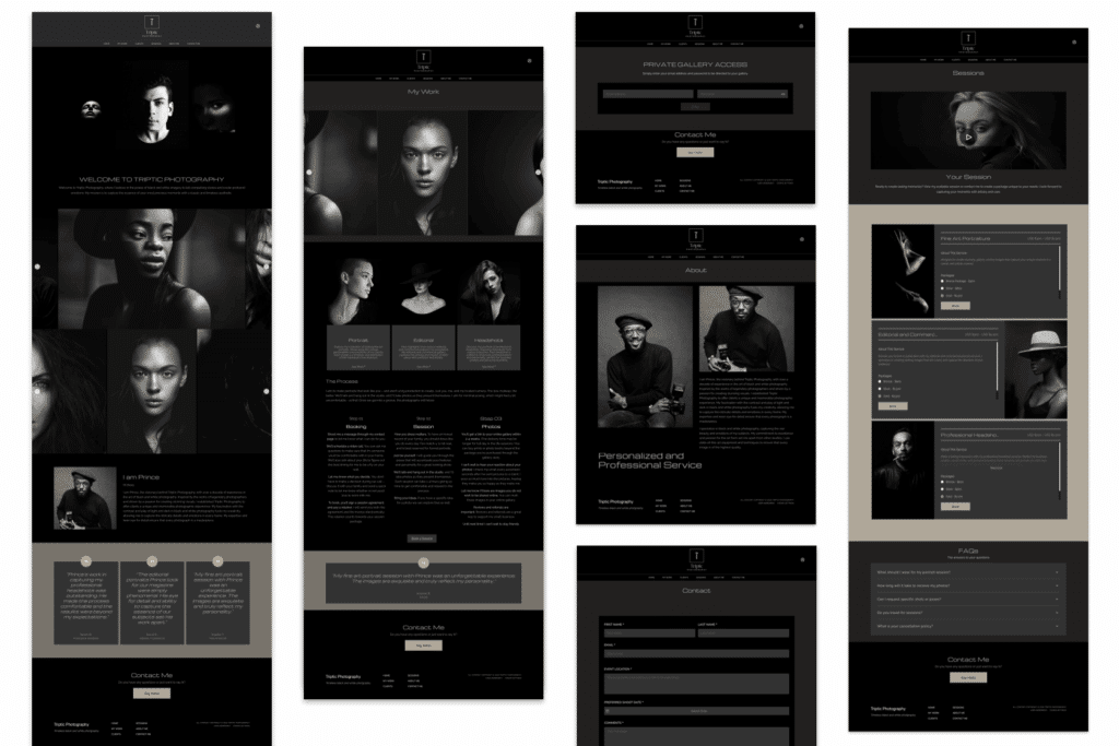 Zenfolio Triptic photography website template