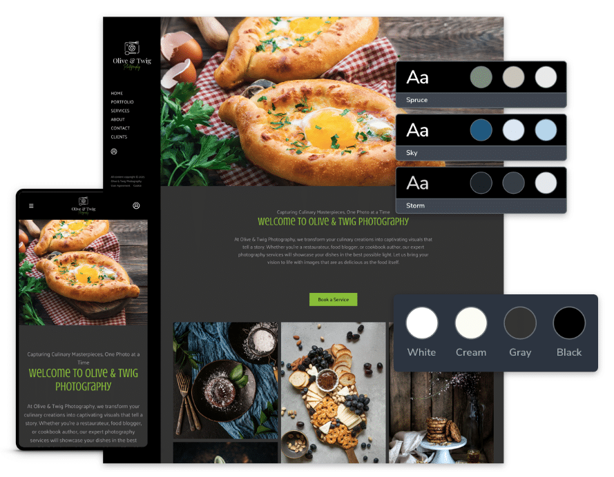 commercial photography website example