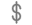Gray dollar sign on green background
