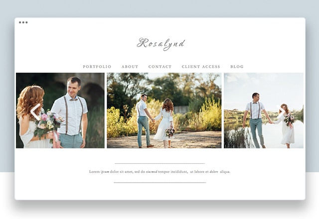 Rosalynd Photography Website Template