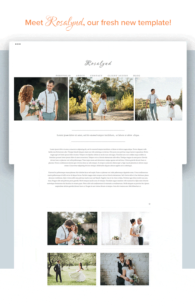 Photo of Rosalynd Photography Website Template