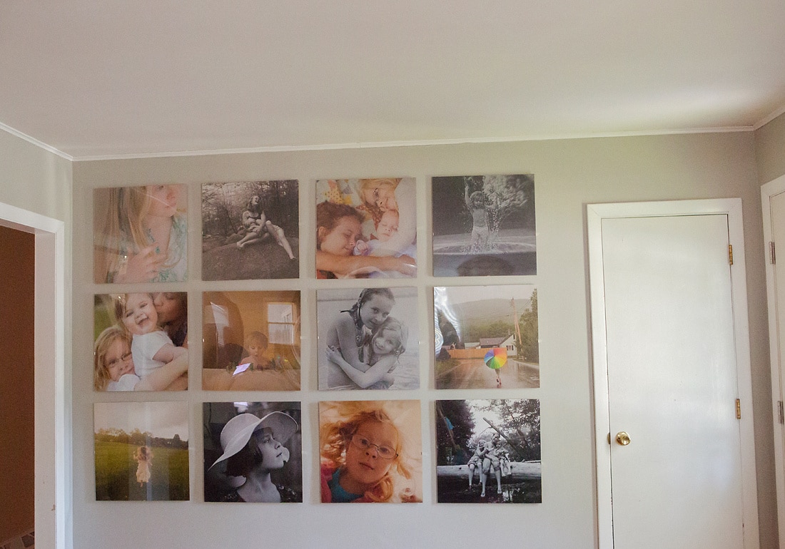 Final version of author's photo gallery wall.