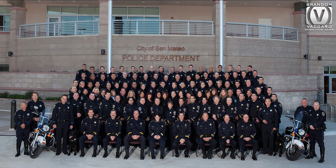 group photo of city of san mateo police departments