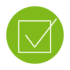green circle white checkbox